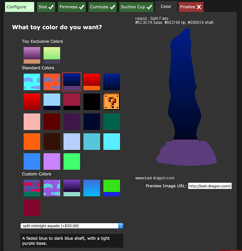 Bad Dragon Roland the Rattleyote Dildo